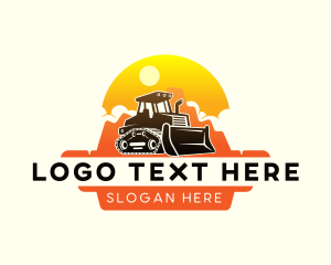 Excavator Digging Construction logo