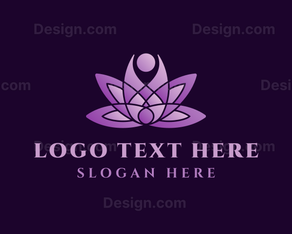 Violet Relaxing Lotus Logo