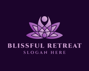 Violet Relaxing Lotus Logo