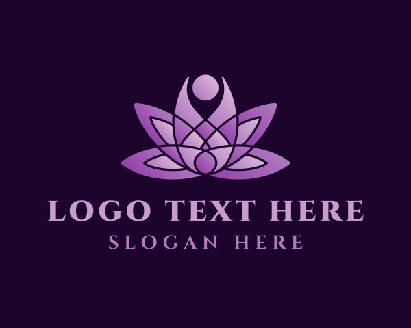 Meditating logo example 1