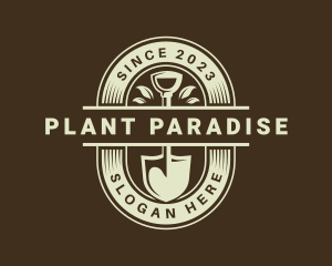 Farm Shovel Planting  logo design