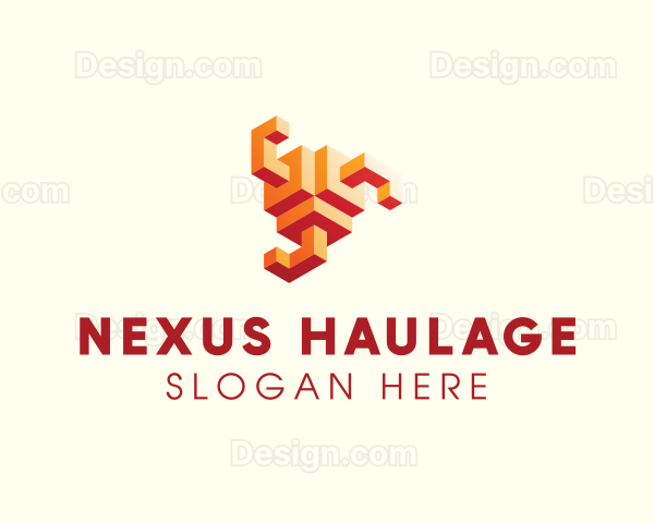 3D Geometric Game Logo