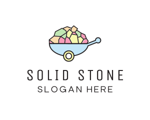 Colorful Stone Wheelbarrow  logo design