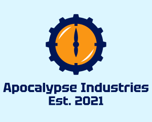 Machinery Industrial Clock  logo design