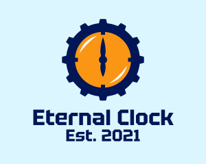 Machinery Industrial Clock  logo design