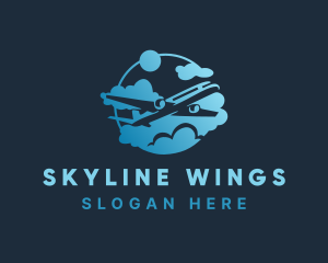 Airplane Airline Transport logo design