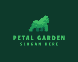 Gorilla Topiary Plant logo design