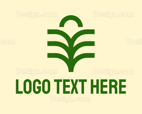 Nature Palm Leaf Logo