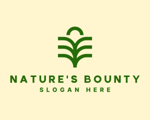 Nature Palm Leaf  logo design