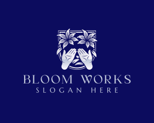 Bloom Beauty Hand logo design