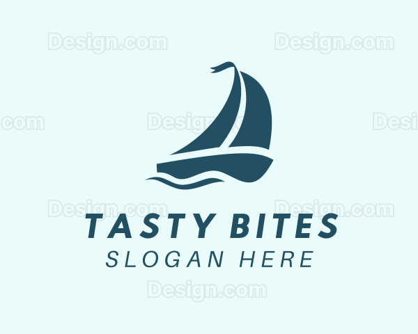 Sea Yacht Sailing Logo