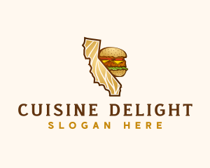 California Cheeseburger Diner logo design