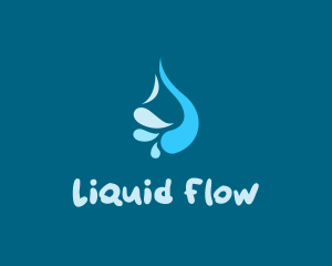 Abstract Liquid Water logo design