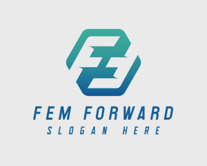 Generic Forwarding Hexagon Letter F logo design