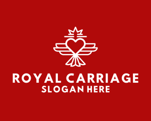 Flying Royal Heart  logo design