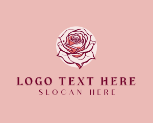 Beauty Rose Flower logo