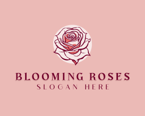 Beauty Rose Flower logo design