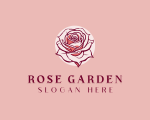 Beauty Rose Flower logo design