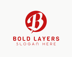 Bold Round Business Letter B logo design