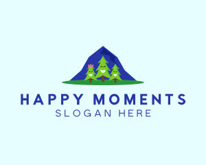 Happy Pine Trees logo design