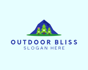 Happy Pine Trees logo design