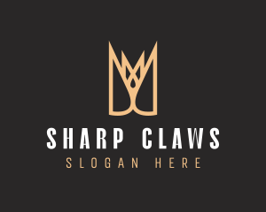 Red Sharp Crown logo design