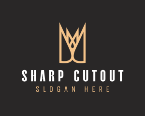 Red Sharp Crown logo design