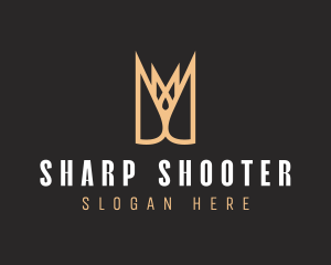 Red Sharp Crown logo design