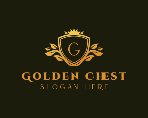 Wreath Crown Shield logo design