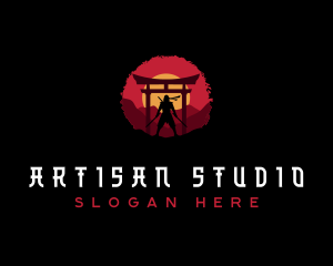 Ronin Ninja Warrior logo design