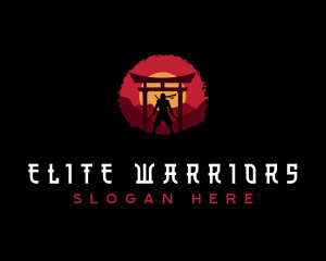 Ronin Ninja Warrior logo design