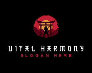 Ronin Ninja Warrior logo design