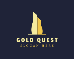 Gold Building Residence logo design