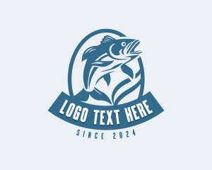 Trout Fish Fisherman Logo