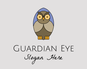 Nocturnal Owl Bird  logo design