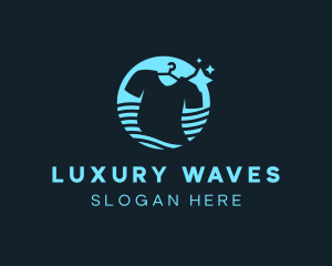 Wave Shirt Cleaning logo design