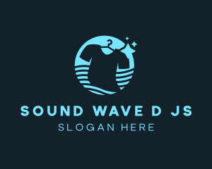 Wave Shirt Cleaning logo design