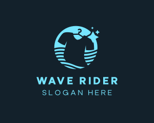 Wave Shirt Cleaning logo design