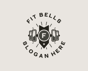 Gym Barbell Fitness logo design