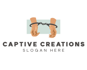 Prison Inmate Handcuffs logo design