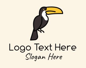 Perched Toucan Bird logo