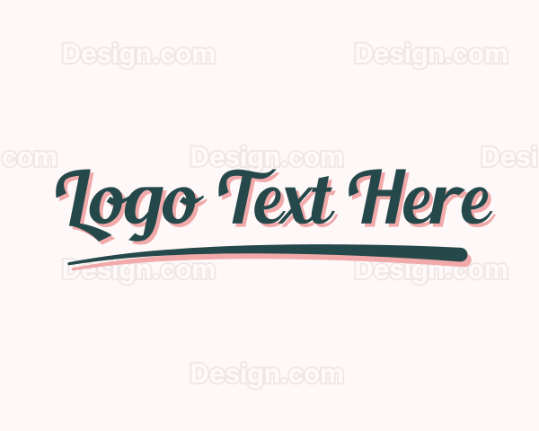 Sports Fashion Cursive Logo