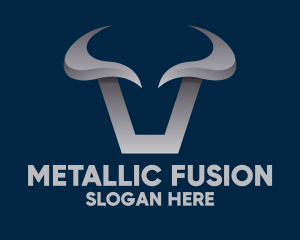 Metallic Bull Horns logo