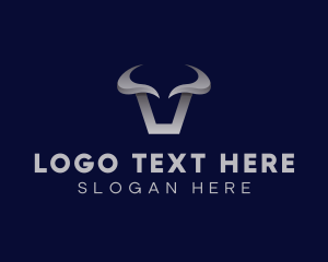 Metallic Bull Horns logo