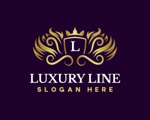 Luxury Crown Shield logo design