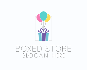 Present Gift Balloon logo design