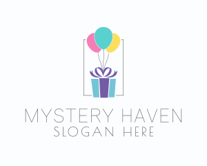 Present Gift Balloon logo design