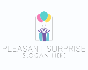 Present Gift Balloon logo design