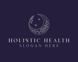 Holistic Flower Moon logo design