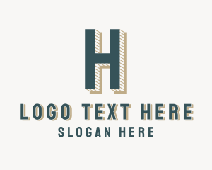 Creative Retro Letter H logo